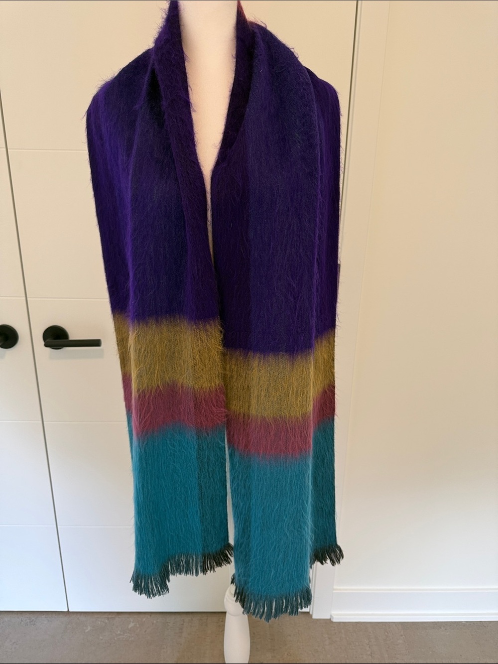 Teal Alpaca Blend Cozy Scarf